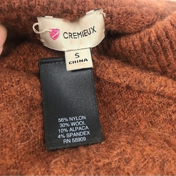 Cremieux Crewneck Pullover Sweater Alpaca Wool Long Sleeve Buttons Size S - Picture 4 of 4
